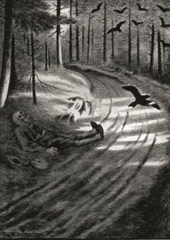 Theodor Kittelsen - Fattigmannen - FLAG, FLAGGE - 70x100cm