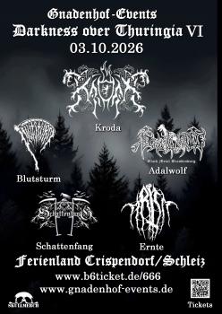Darkness Over Thuringia VI - Kroda, Ernte, Blutsturm, Schattenfang, Adalwolf 03.10.2026