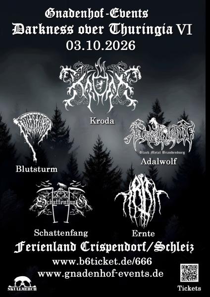 Darkness Over Thuringia VI - Kroda, Ernte, Blutsturm, Schattenfang, Adalwolf 03.10.2026