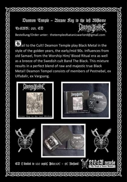 Daemon Temple - Arcane key to the lost wisdom CDr lim. 100